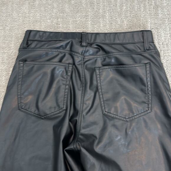 A&F Faux leather the skinny high rise curve love vegan black ankle pant straight - Picture 10 of 10
